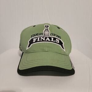 2003 Stanley Cup Finals green cap Authentic Locker Room Headwear adjustable hat